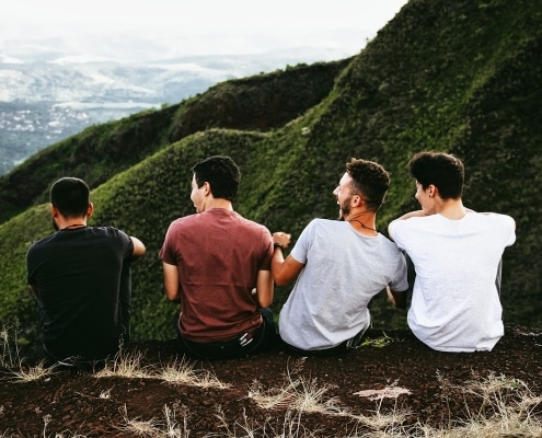 A group of Christian men supporting and encouraging one another in their spiritual walk with God.